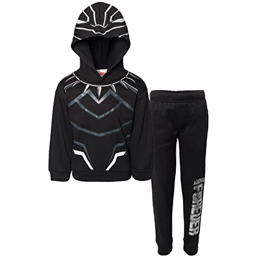 Marvel Avengers Black Panther Toddler Boys Fleece Athletic Pullover Hoodie and Pants Outfit Set 3T