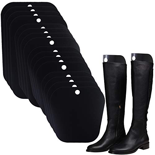 Ruisita 8 Pairs (16 Sheets) Reusable Boot Shaper Form Inserts Boots Tall Support for Women or Men(16 inch, 14 inch, 12 inch, 9.5 inch, Black)