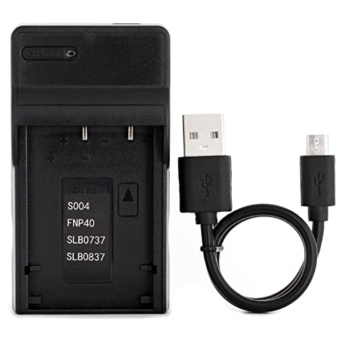 NP-40 USB Charger for Fujifilm FinePix F402, F403, F420, F455, F460, F470, F480, F610, F650, F700, F710, F810, F811, J50, V10, Z1, Z2 Camera and More