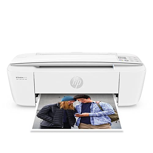 HP DeskJet 3772 All-in-One Color Inkjet Printer Scanner and Copy, Instant Ink Ready, Wireless Printers for Home and Office, Photo Print, Built-in WiFi, T8W88A (Renewed)