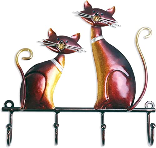 Tooarts Key Ring Hooks Key Rack Coat Hook Hook Cat Wall Decor Metal