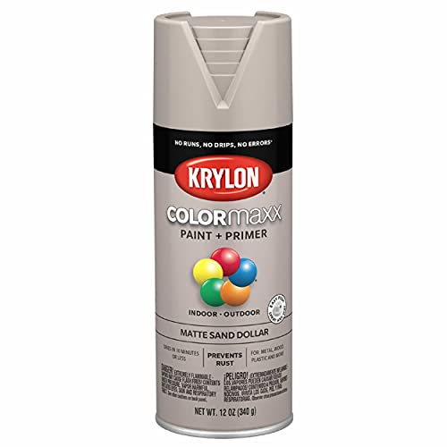 Krylon 5600 K05600007 COLORmaxx, Sand Dollar, Matte-12 Ounce Aerosol Paint, (Pack of 1)