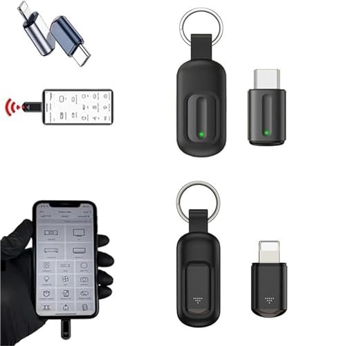 Universal Remote Control-Matrixoperato, Matrixoperator Universal Remote Control, Mini Smartphone Remote, Evermote Universal Remote Control (Black, for iPhone15 USB C+for iPhone)