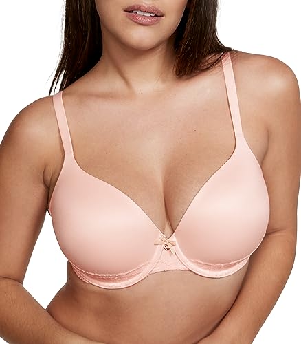 Victoria's Secret Perfect Coverage T Shirt Bra, Full Coverage, Lightly Lined, Adjustable Straps, Bras for Women, Body by Victoria Collection, Pink (38D)