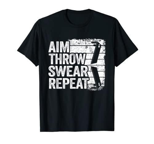 Aim Throw Swear Repeat Corn Hole Bean Bag Toss Cornhole T-Shirt