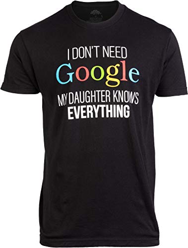 Ann Arbor T-shirt Co. My Daughter Knows Everything | Funny Dad Father Joke T-Shirt-(Adult,XL)