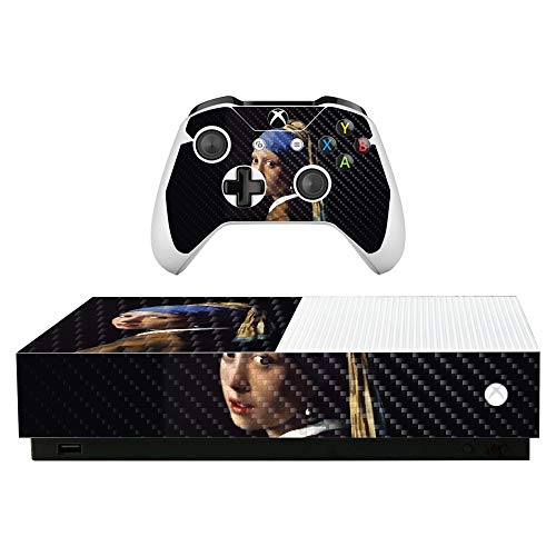 MightySkins Carbon Fiber Skin for Microsoft Xbox One S All-Digital Edition - Girl with Pearl Earring | ProtectiveTextured Carbon Fiber Finish | Easy to Apply, and Change Styles | Made in The USA