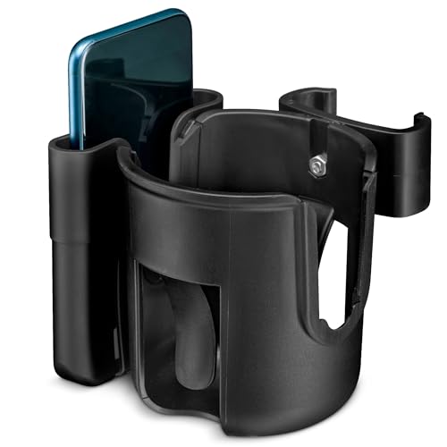 Clip-on Cup and Phone Holder, Made to Fit Only Drive Medical Nitro Rollator Walkers.