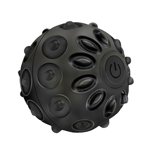 First Health Vibrating Massage Recovery Ball | 2 Massage Speeds | Textured Massage Roller | Easy to Clean Silicone | Battery Powered Therapy Ball for Neck Pain, Back Pain, Post Workout Recovery