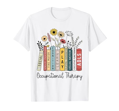 Occupational Therapy Wildflower Book OT Therapist Assistant T-Shirt