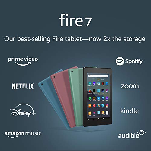 Fire 7 tablet, 7' display, 32 GB, (2019 release), Twilight Blue