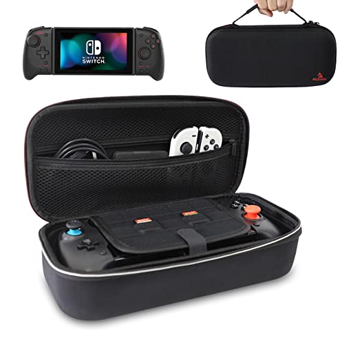 NexiGo Switch Controller Grip Carrying Case for Nintendo Switch/Switch OLED, 10 Game Card Holders, Compatible with Hori Split Pad Pro, ZenGrip Pro, Gripcon, Joypad, Joy-Cons and Many Larger Grips