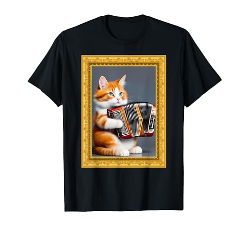 Accordion Cat Playing The Accordion Piano Hohner Funny T-Shirt