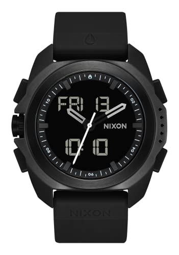 NIXON Ripley A1267 - Black - Analog and Digital Watch for Men - Expedition and Adventure Sport Watch - Men's Fashion Watch - 47mm Watch Face, 23mm PU Band