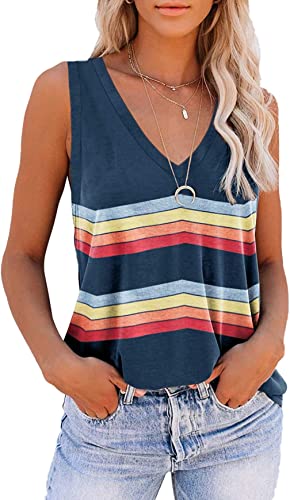 ETCYY Women V Neck Tank Tops Sleeveless Workout Shirts Casual Summer Tops Loose Fit Sports Athletic Yoga T Shirts