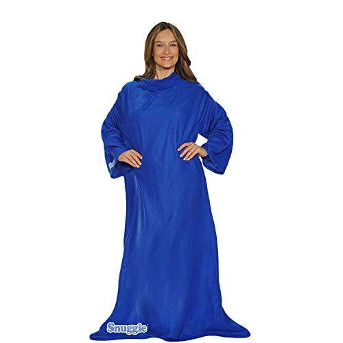 Snuggie Original Wearable Blanket with Sleeves - Warm, Soft Fleece for Adults - Blue