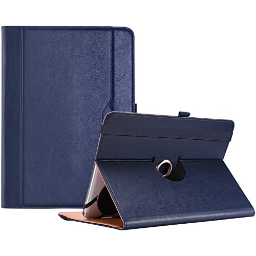 ProCase 9'-10.1' Inch Universal Tablet Case, Protective Cover Stand Folio Case for 9 10 10.1 Inch Android Touchscreen Tablet, with 360 Degree Rotatable Kickstand and Multiple Viewing Angles -Navy