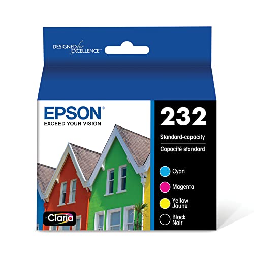 EPSON 232 Claria Ink Standard Capacity Black & Color Cartridge Combo Pack (T232120-BCS) Works with WorkForce WF-2930, WF-2950, Expression XP-4200, XP-4205