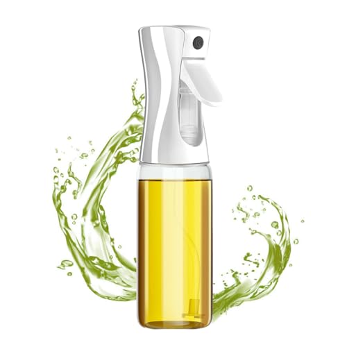 Trusted by Chefs: Advanced 200ml Glass Bottle Oil Sprayer for Cooking, Salads, BBQs, Baking, Frying and Air Fryer. Continuous Spray with Portion Control - Olive Oil Mister and Canola Oil Dispenser
