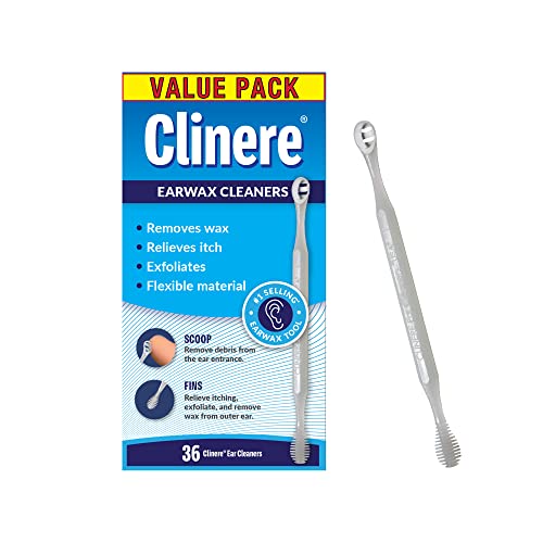 Clinere Ear Cleaners Club Value Pack, 36 Count Earwax Remover Tool Safely and Gently Cleaning Ear Canal at Home, Itch Relief, Ear Wax Buildup, Works Instantly