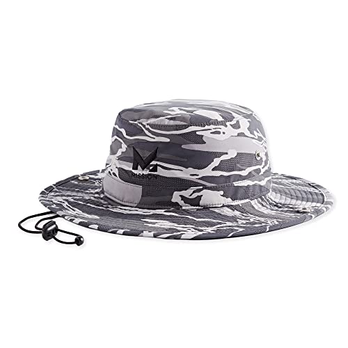 MISSION Cooling Bucket Hat, Matrix Camo Silver - Unisex Wide-Brim Hat for Men & Women - Lightweight, Foldable & Durable - Cools Up to 2 Hours - UPF 50 Sun Protection - Machine Washable