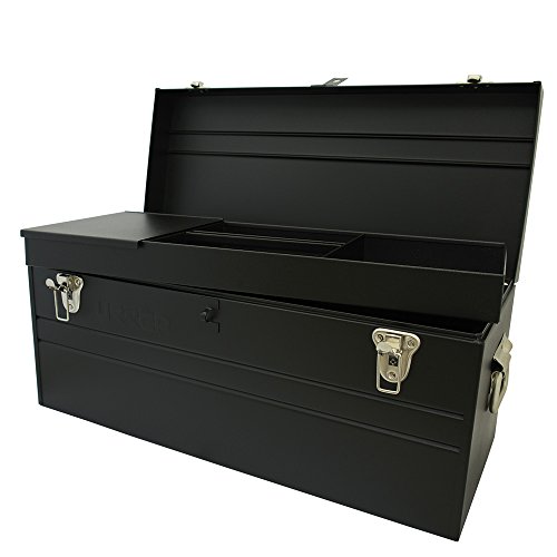 URREA Tool Box - 24' x 10' x 11' Heavy-Duty Mobile Tool Carrier with 20 Gauge Steel & Removable Tray - D8C20