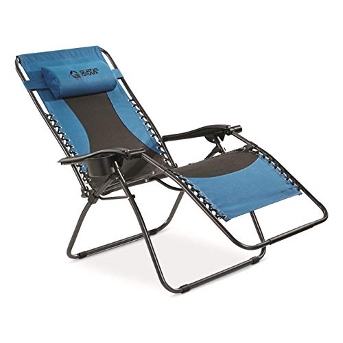Guide Gear Oversized Zero Gravity Camping Chair, Recliner, Outdoor, Portable, Folding, 500-lb. Capacity