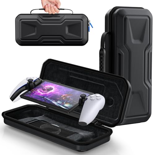 FYOUNG Carrying Case for PlayStation Portal, Protective Hard Shell Portable Travel Carry Handbag Full Protective Case Accessories for PlayStation Portal Remote Player (Black)