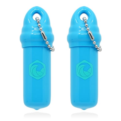 Seahive Floating Keychain (2 pack) - Boat Key Float with Waterproof Safety Container - Pontoon, Fishing, Kayak, Dry Bag Accessories key chain holder (Blue)