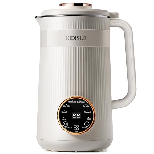 KIDISLE 8 in 1 Nut Milk Maker, 32oz Automatic Soy Machine for Homemade Almond, Oat, Coconut, Soy, Plant Based Milks and Non Dairy Beverages with Delay Start/Keep Warm/Self-Cleaning/Boil Water, Beige