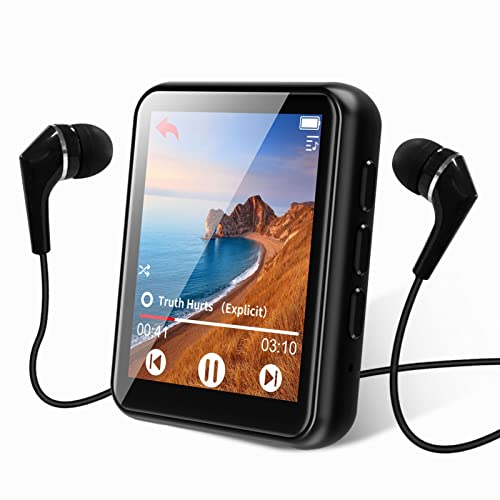 64GB MP3 Player Bluetooth 5.3 Touch Screen Music Player Portable mp3 Player with Speakers high Fidelity Lossless Sound Quality mp3 FM Radio Recording e-Book MP3 Player Support (128GB)