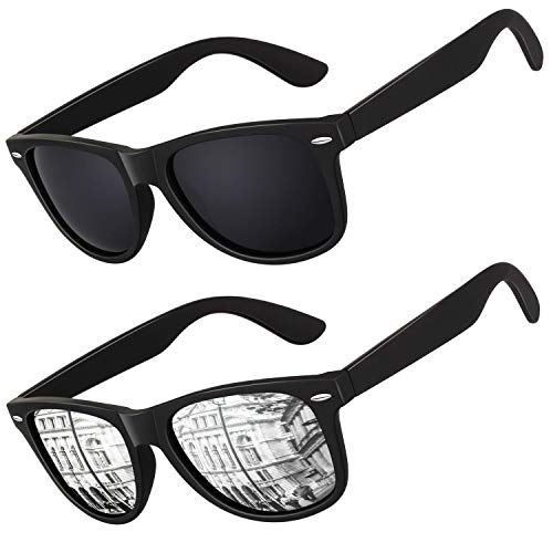 LINVO Polarized Sunglasses for Men Driving Sun glasses Shades 80's Retro Style Design Square