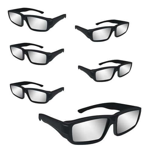 TOILOVO Solar Eclipse Glasses - ISO & CE Certified Safe Shades for Plastic Solar Glasses Eclipse Approved 2024 (6 Pack)