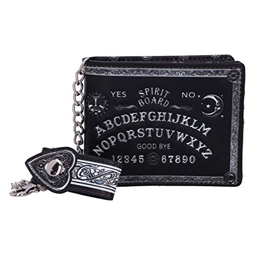 Nemesis Now Spirit Board Embossed Purse Ouija Faux Leather Wallet, Lightweight, Black 18.5cm, 11cm