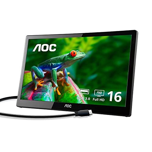 AOC I1659FWUX 15.6' USB-powered portable monitor, Full HD 1920x1080 IPS, Built-in Stand, VESA