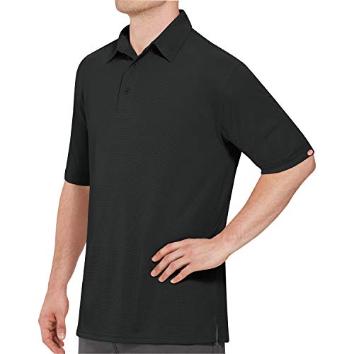 Red Kap Men's Standard Big-Tall Professional Polo Shirt, Black, 5X-Large