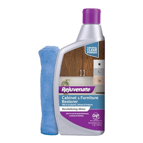 Rejuvenate Cabinet And Furniture Restorer Fills In Scratches, Shines And Protects Indoor Cabinets And Furniture, 16 Ounces