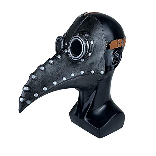 anroog Halloween Mask Plague Doctor Bird Mask Long Nose Beak Cosplay Steampunk Halloween Costume（#2 Plague Doctor ）