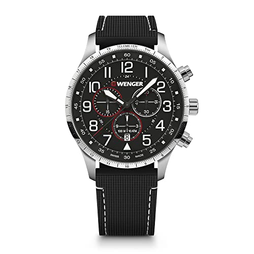 Wenger Attitude Wristwatch, Black (BK Silicone), Modern