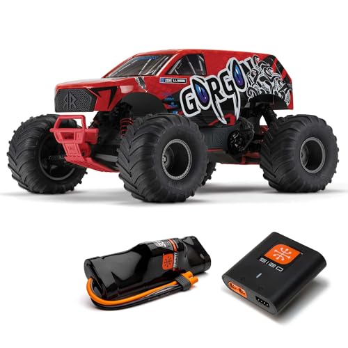 ARRMA RC Truck Gorgon 2 Wheel Drive MT 1/10 RTR (Ready-to-Run Battery and Charger Included) Smart 3300 7C S120 USB Red ARA3230ST2