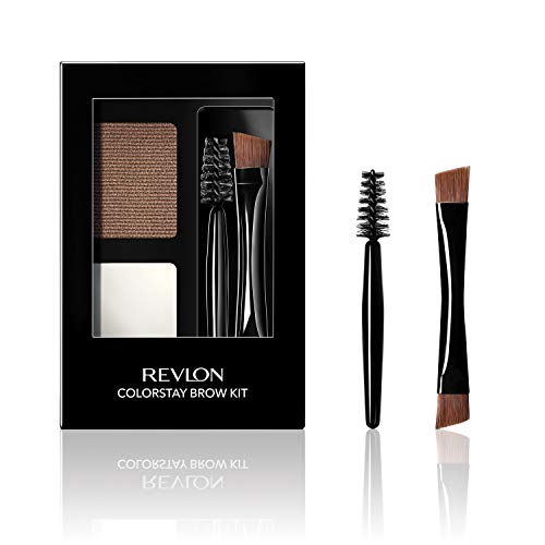 Revlon Eyebrow Kit, ColorStay Brow Kit Eye Makeup with Longwearing Brow Powder, Pomade, Spoolie & Angled Brush Tip, 104 Soft Brown, 0.08 Oz