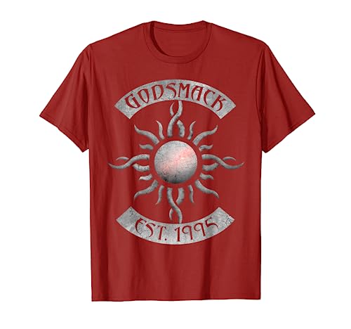 Godsmack – Legends Sun Rocker On Cranberry T-Shirt