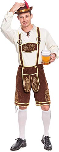 Spooktacular Creations Men’s German Bavarian Oktoberfest Costume Set for Halloween Dress Up Party and Beer Festival (Medium)