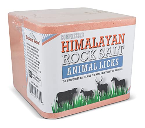 Himalayan Secrets 11LB (5KG) Compressed Pink Himalayan Salt Lick | for Livestock and Wildlife Animals | 100% Pure & Natural Feed Salt Block | Natural Minerals and Trace Elements