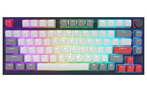 SKYLOONG GK75 Compact Programmable Gaming Keyboard,TKL 75% Layout,RGB Wired Hot Swappable Mechanical Keyboard,with Knob,Double Shot PBT Keycaps,Compatible Windows/MAC