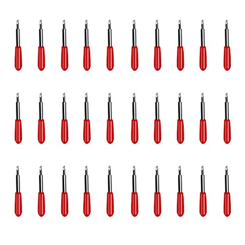 30 Pack Replacement Blades for Explore Air 2 Vinyl Cutting Blade 45 Degree Cutting Plotter Blades Blades for Maker Expression Vinyl Cutter Machines Deep Cut Blade (Red)