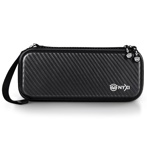 NYXI Carbon One Carrying Case, Hard Shell Protective Travel Bag with 24 Game Cartridges, Compatible Hyperion/Athena, Joy-pad, Joy-Cons and Many Larger Grips- Lightweight & Shockproof