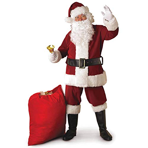 Rubie's Men's Regency Plush Santa Suit, Crimson Red, Standard