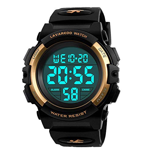 Kids Watch,Boys Watch for 3-15 Year Old Boys,Digital Sport Outdoor Multifunctional Chronograph LED 50 M Waterproof Alarm Calendar Analog Watch for Children with Silicone Band,Kids Gift