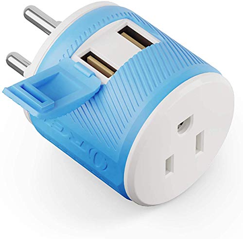 OREI Thailand Travel Plug Adapter with Dual USB - USA Input - Type O (U2U-18), Will Work with Cell Phones, Camera, Laptop, Tablets, iPad, iPhone and More